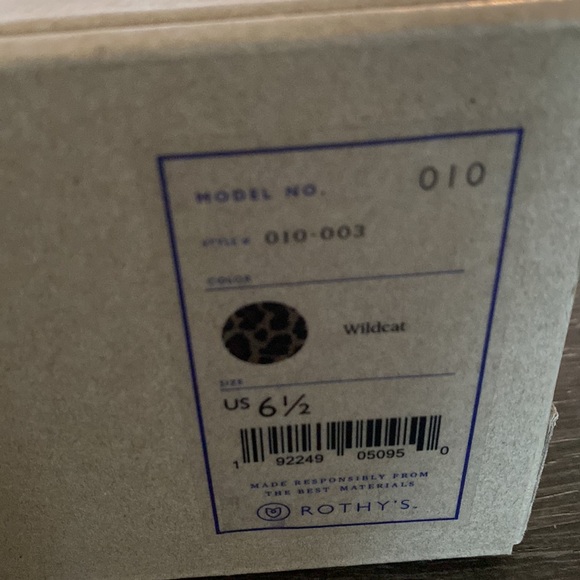 Rothys The Chelsea Leopard Print Wildcat High Top Sneaker Size 6.5 - Picture 9 of 9